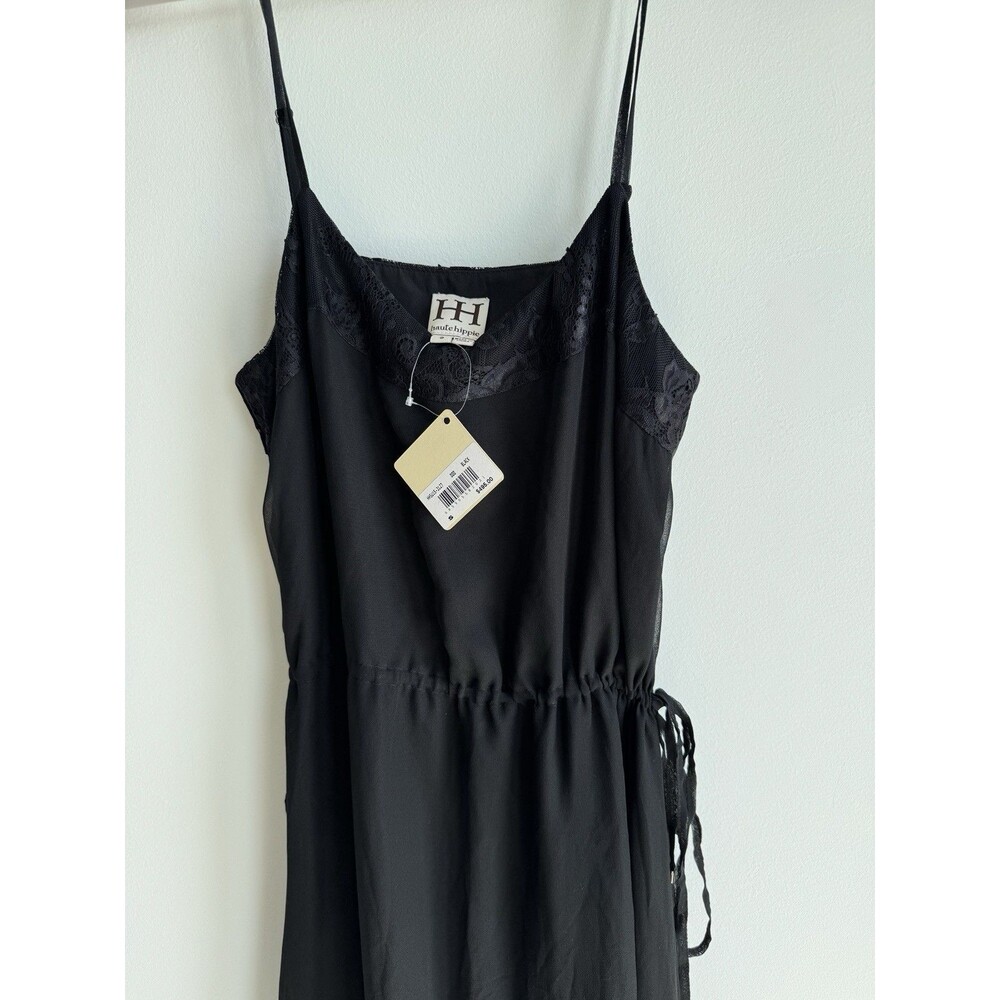 Haute Hippie Sheer Tiered Black Gown-NWT-$495-SMall - Picture 3 of 8